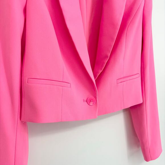 Express Gum Pop One-Button Cropped Blazer Size XS - Picture 3 of 8